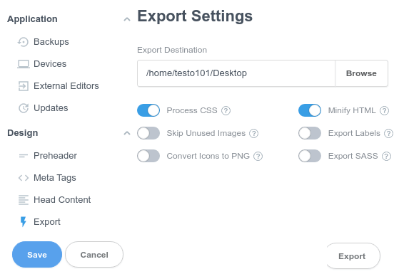 Mail Studio Export