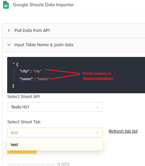 NoCodeAPI bind pulled API data to Sheet