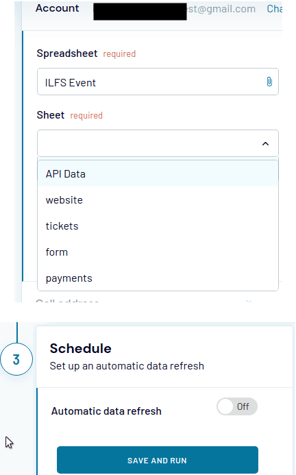 Seelct sheet and sceduling