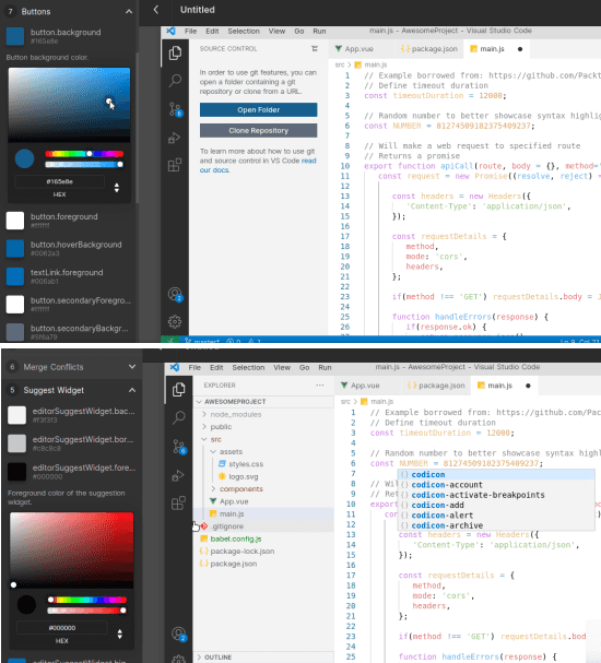 VS Code Theme Studio Theme Editor