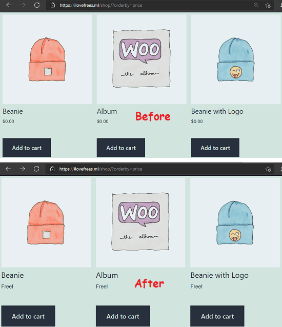 Display Price on WooCommerce as Free Instead of Zero