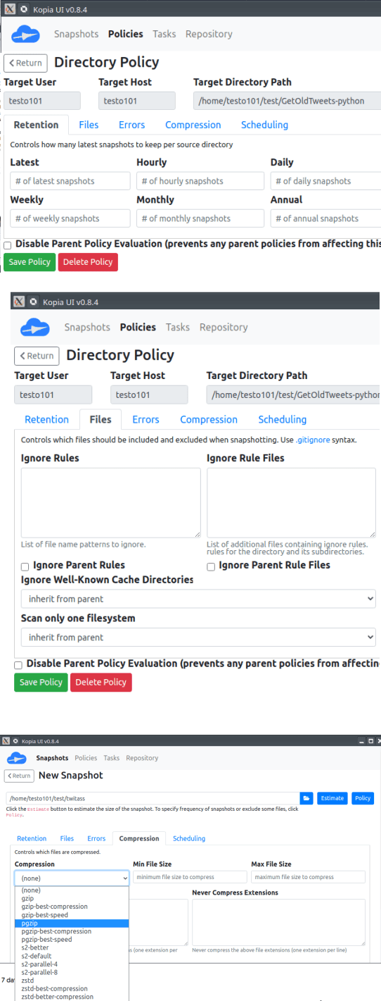 kopia policy