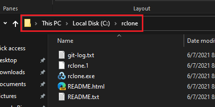 rclone extract ZIP