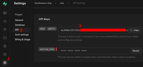 superbase api key