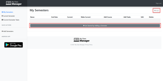 Add Semester