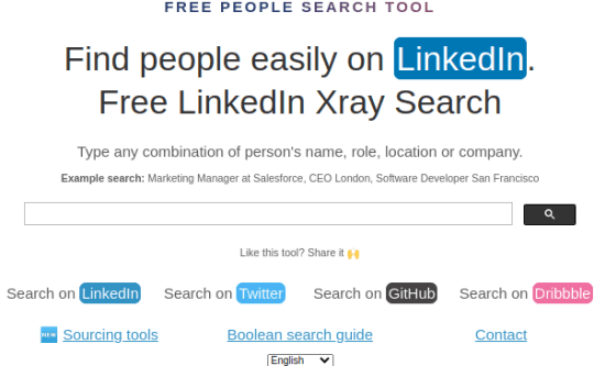 Find LinkedIn, Twitter, GitHub Profiles