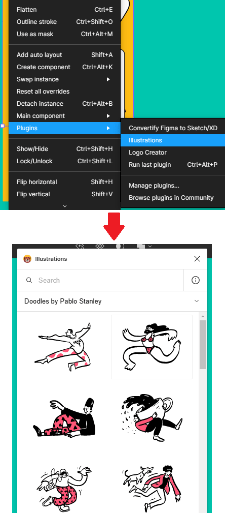 Illustrations plugin UI