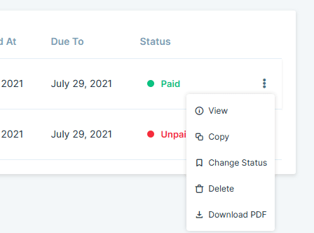 Oklyx invoice options