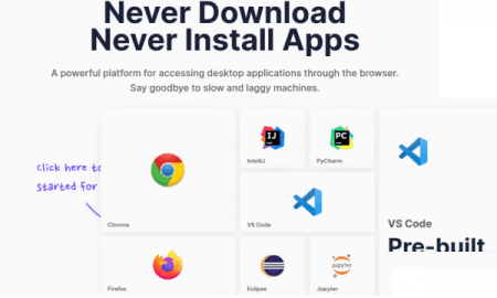 Run Android Studio, PyCharm, VS Code in Browser Online neverinstall