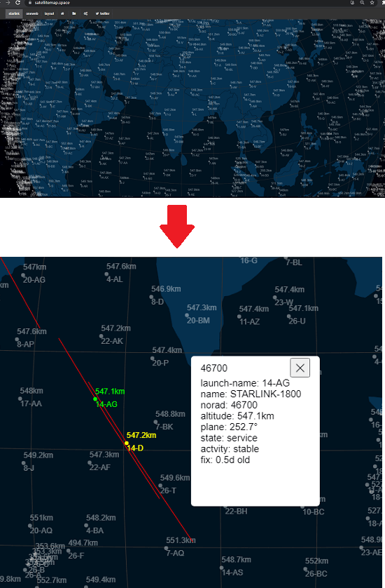 Starlink Map See Satalite Details