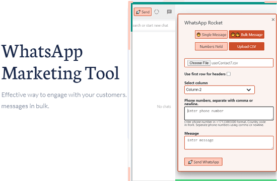 WhatsApp Marketing Tool to Send Bulk Messages from WhatsApp Web