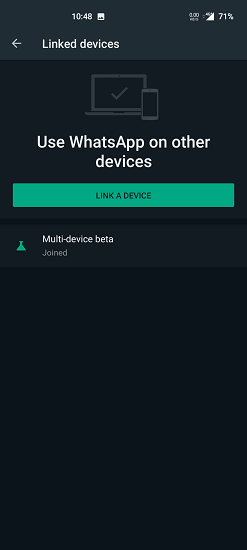 WhatsApp Multi Device Beta Joined