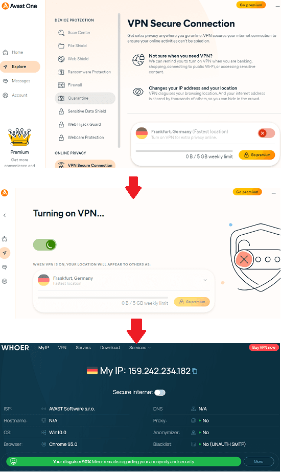 Avast One Free VPN