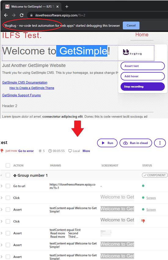 BugBug Recording and Tasks