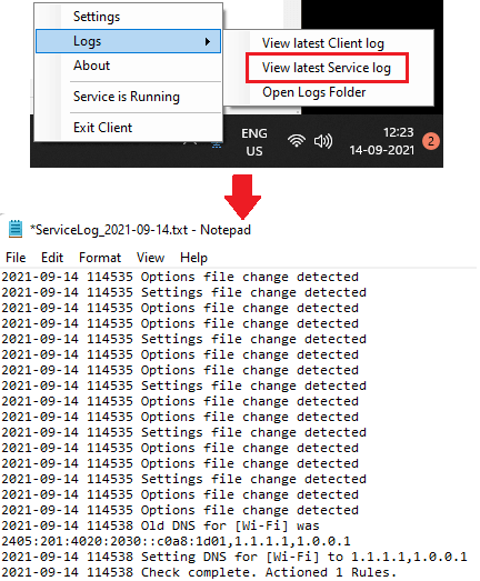 DNS Roaming Logs