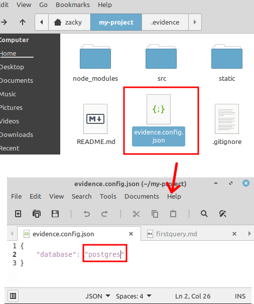 Postgres database Configure