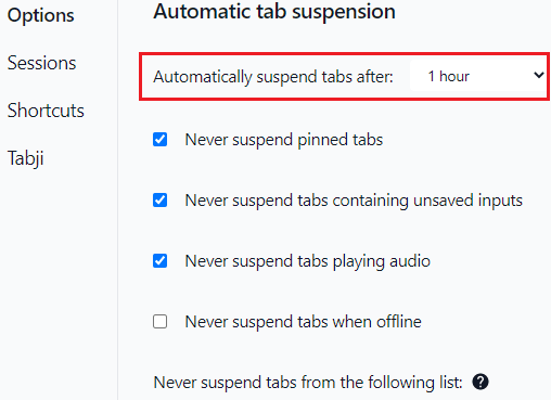 Tabji Automatic Tab Sleep