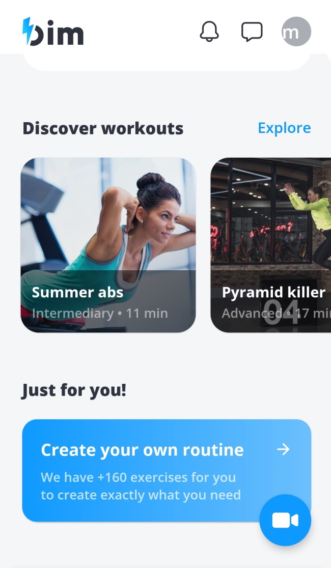 create your own routine in bim app