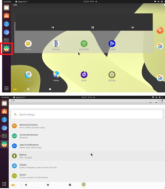 Waydroid System UI