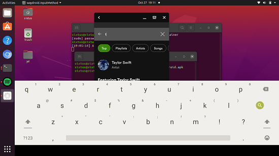 Waydroid Virtual Keyboard