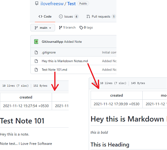 GitJournal Notes Synced on GitHub