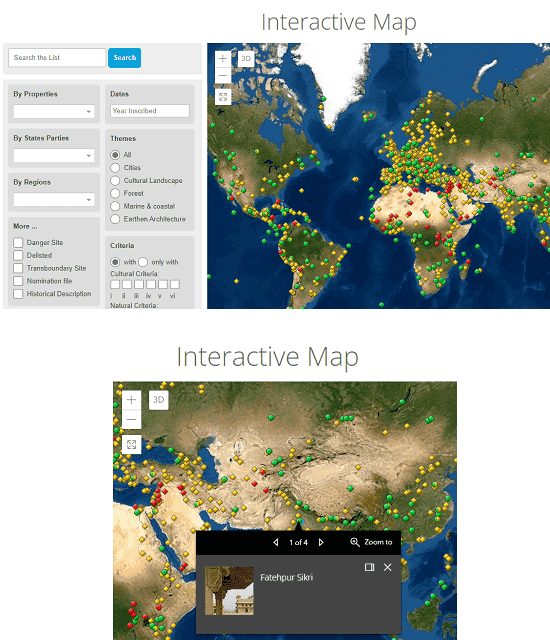 UNESCO Word Heritage Interactive Map