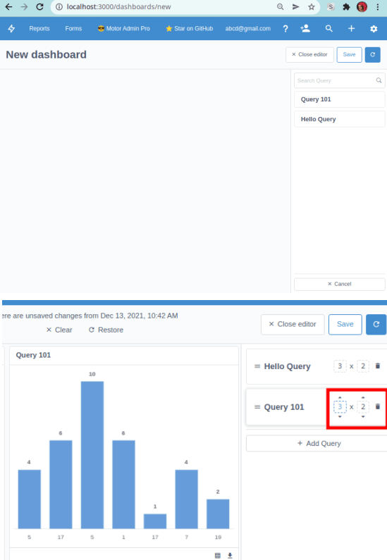 Motor Admin Dashboard Create