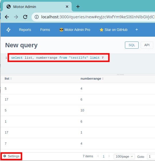 Motor Admin Query