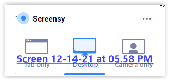 screensy recording option