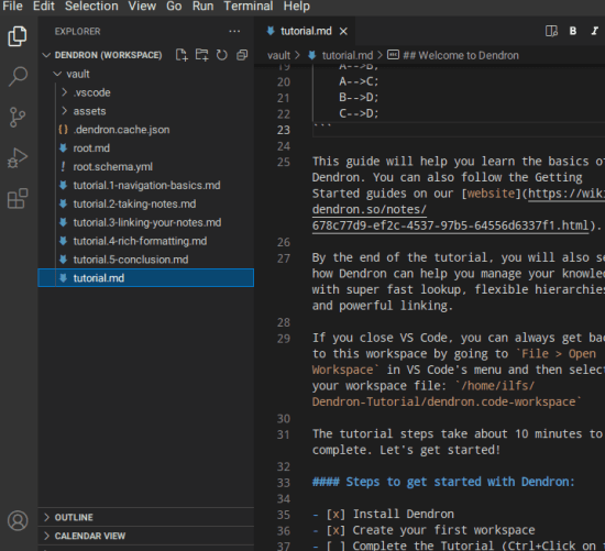 Dendron Workspace