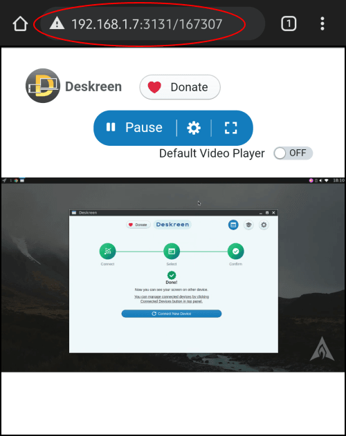 Deskreen Screen Sharing in action