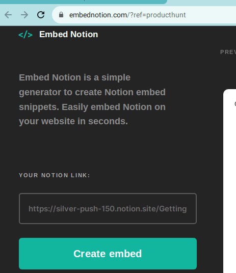 Embed Notion Enter Link