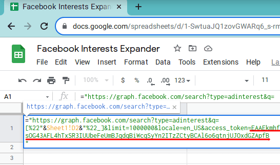 Insert Token in Google Sheets