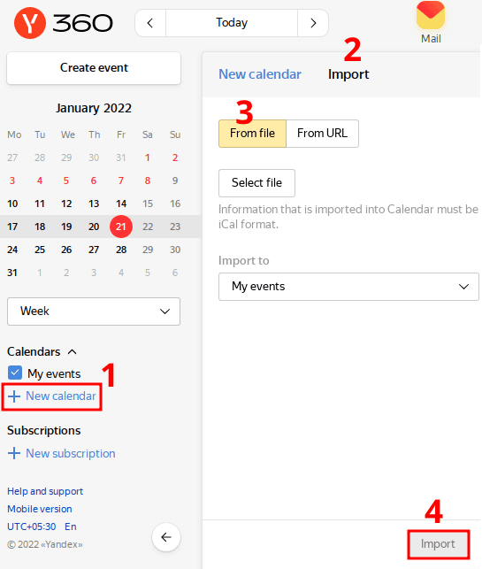 Yandex Calendar Import Google Calendar