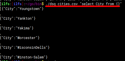 dsq run sql