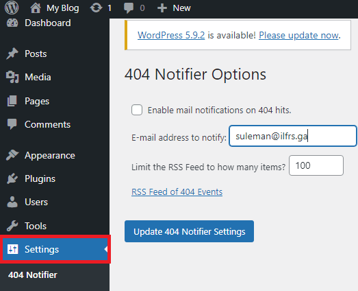 404 Notifier