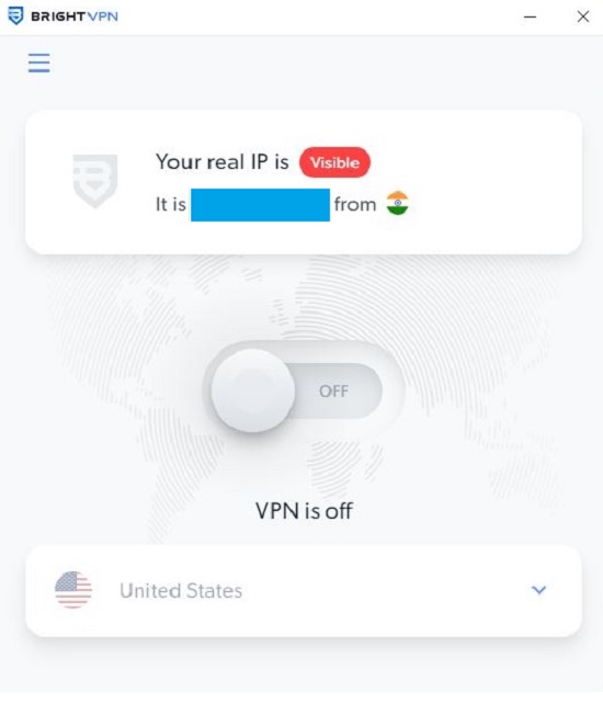 Bright VPN Real IP address