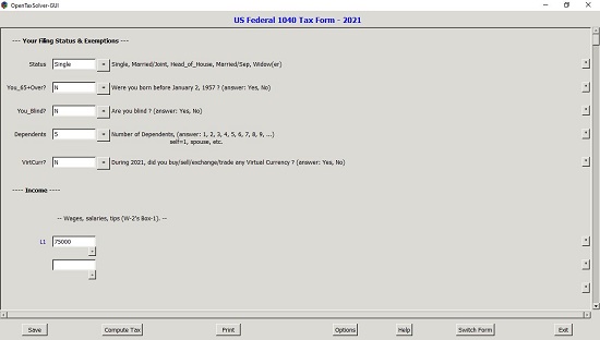 Fill Tax related Data