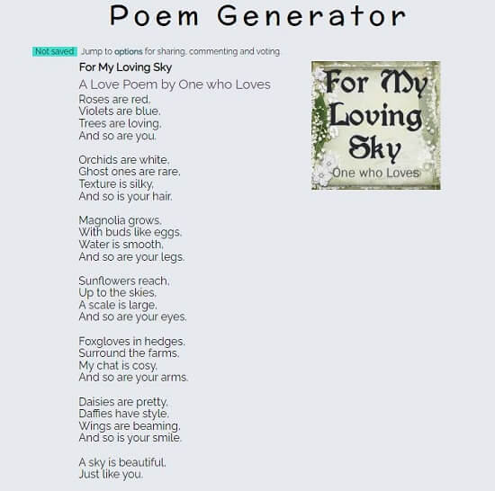 Poem Generator UK