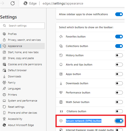 Enable Secure Network VPN