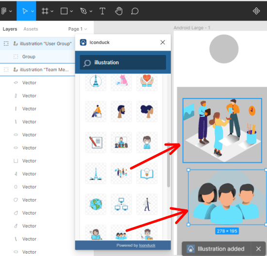 Figma Iconduck Plugin Add Illustrations