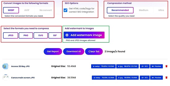 Optimize options