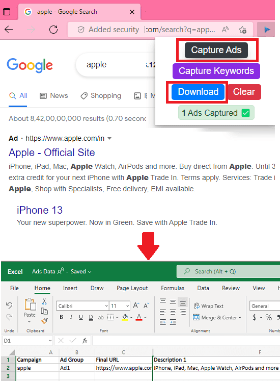 PPC Ad Editor Extract Google Ads