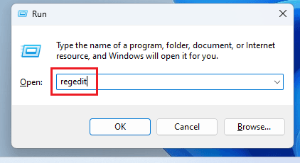 regedit run windows 11