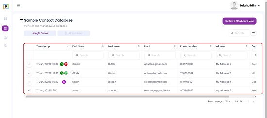 Database View