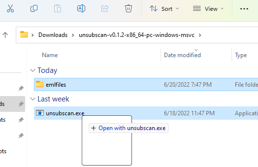 Drag Drop EML Files Folder