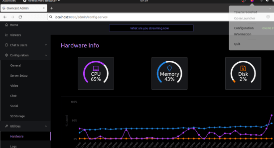 Owncast Server stats