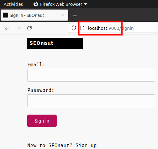 SEOnaut localhost
