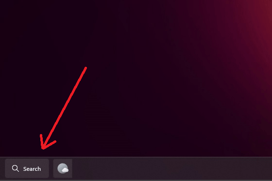 Taskbar Search Widget Enabled