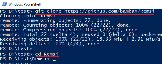 git clone remsi
